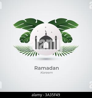 Ramadan Kareem Poster modernes Design geeignet für Banner oder Social-Media-Postvorlagen Stock Vektor