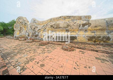 Wat Lokayasutharam in Ayutthaya, Thailand. Stockfoto