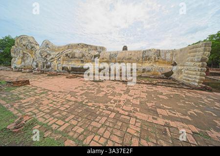Wat Lokayasutharam in Ayutthaya, Thailand. Stockfoto