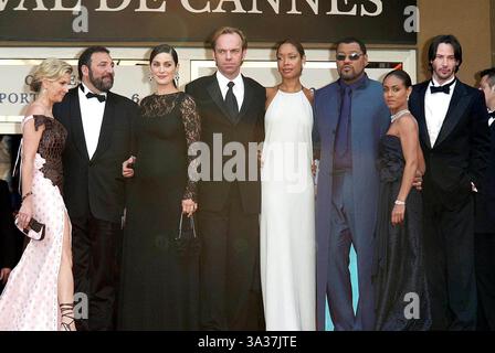 Januar 2011 - 15.5.2003.K30696.The Cast of ''The MATRIX RELOADED'' nehmen Sie an der europäischen Premiere der Internationalen Filmfestspiele von Cannes Teil..PIC CREDIT:MARK LILEY/(Credit Image: © Globe Photos/ZUMAPRESS.com) Stockfoto