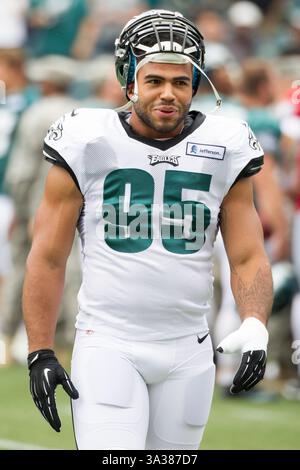 28. Juli 2014: Philadelphia Eagles Linebacker Mychal Kendricks (95) beobachtet während des Philadelphia Eagles Training Camp im Lincoln Financial Field in Philadelphia, Pennsylvania. (Bild: © Chris Szagola/Cal Sport Media/ZUMAPRESS.com) Stockfoto