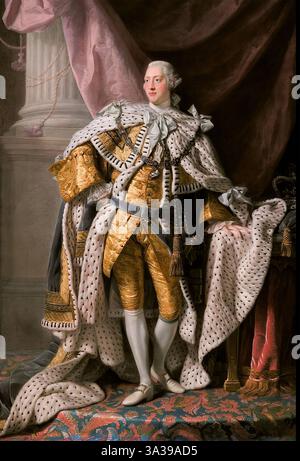 KÖNIG GEORG III. (1738–1820) in Krönungsgewändern von Allan Ramsay, 1762 Stockfoto
