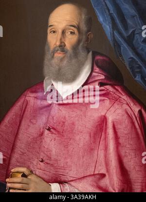 Scipio Pulvone Gemälde; Pulvone, „Porträt des Kardinals Cranvelle“, 1576; italienischer Renaissance-Maler aus dem 16. Jahrhundert, Porträt eines Mannes aus den 1500er Jahren; Stockfoto