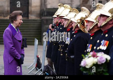 Die Prinzessin nimmt an einer Gedenkfeier zum 200. Jahrestag schottischer Feuerwehr- und Rettungsdienste in der St Giles Cathedral in Edinburgh Teil. Bilddatum: Mittwoch, 23. Oktober 2024. Stockfoto