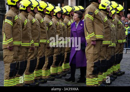 Die Prinzessin nimmt an einer Gedenkfeier zum 200. Jahrestag schottischer Feuerwehr- und Rettungsdienste in der St Giles' Cathedral in Edinburgh Teil. Bilddatum: Mittwoch, 23. Oktober 2024. Stockfoto