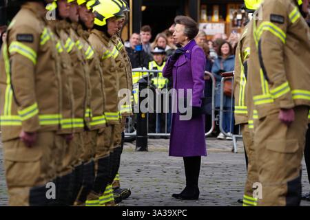 Die Prinzessin nimmt an einer Gedenkfeier zum 200. Jahrestag schottischer Feuerwehr- und Rettungsdienste in der St Giles' Cathedral in Edinburgh Teil. Bilddatum: Mittwoch, 23. Oktober 2024. Stockfoto