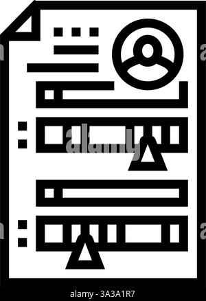 Abbildung des genetischen Profils der Medizin-Linie Vektor-Illustration Stock Vektor