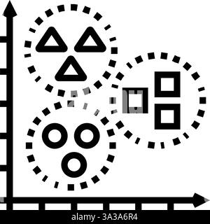 Unbeaufsichtigte Lern-Maschine, Vektorgrafik Stock Vektor