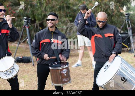 Albert Park, Australien, 14. März 2025. Musiker während des Formel 1 Louis Vuitton Australian Grand Prix 2025 auf dem Melbourne Grand Prix Circuit am 14. März 2025 in Albert Park, Australien. Quelle: Ivica Glavas/Speed Media/Alamy Live News Stockfoto