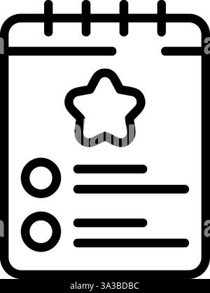 Wunschliste Star Vector Icon Design Stock Vektor