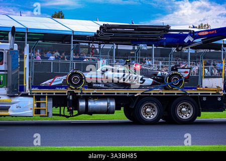 Australien, Australien. März 2025. Oliver Bearman (GBR) - Haas F1-Team während der Qualifikationsrunde des Grand Prix 2025 von Louis Vuitton in Australien; Albert Park, Melbourne, Australien, 14. Bis 16. März 2025 Credit: Independent Photo Agency/Alamy Live News Stockfoto