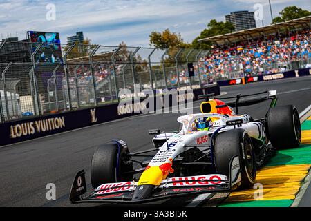 Malbourne, Australien. Februar 2025. 19/2025 - Isack Hadjar (FRA) VCARB 02 RBPT Honda während der Qualifikationsrunde des Louis Vuitton Grand Prix 2025 in der Formel 1; Albert Park, Melbourne, Australien, vom 14. Bis 16. März 2025 (Foto: Alessio de Marco/SIPA USA) Credit: SIPA USA/Alamy Live News Stockfoto