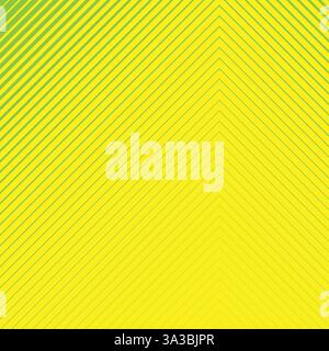 Grün gestreiftes geometrisches diagonales paralleles Linienmuster auf gelbem Hintergrund Stock Vektor
