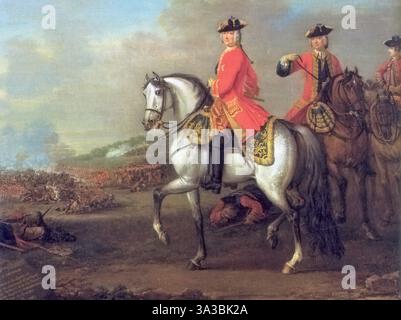 Georg II. Dargestellt in der Schlacht bei Dettingen 1743 von John Wootton Stockfoto
