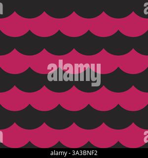 Schwarz-rosa, farbenfrohe, wolkige Muster Stock Vektor