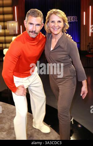 Micky Beisenherz und Susan Link bei der Aufzeichnung der WDR-Talkshow Kölner Treff im WDR Studio BS 3. Köln, 14.03.2025 *** Micky Beisenherz und Susan Link bei der Aufnahme der WDR Talkshow Kölner Treff im WDR Studio BS 3 Köln, 14 03 2025 Foto:xgbrcix/xFuturexImagex koelner treff1403 5376 Stockfoto