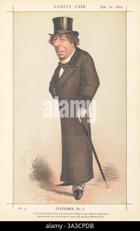 Benjamin Disraeli „He Educated the Tories &…“, ein echter SPION, der die Tories erzogen hat. 1869 Stockfoto