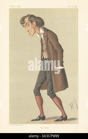 EITELKEIT-SPION-CARTOON Henry Irving „die Glocken“. Theaterschauspieler. Bis April 1874 Stockfoto