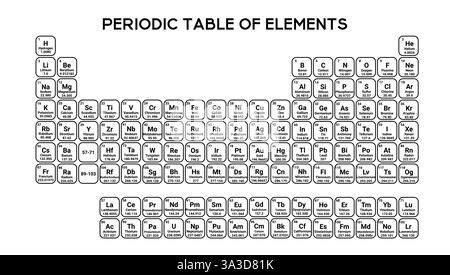 Schwarzer Hexadezimaltisch mit minimalistischem Design. Stock Vektor