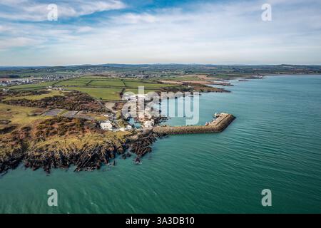 Blick Aus Der Vogelperspektive Über Clogherhead, Oriel Port, Louth Irland Stockfoto