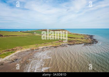 Blick Aus Der Vogelperspektive Über Clogherhead, County Louth Irland Stockfoto