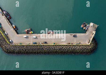 Blick Aus Der Vogelperspektive Über Clogherhead, Oriel Port, Louth Irland Stockfoto