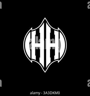 HH einzigartiges modernes flaches abstraktes geometrisches Initialen Vektor-Letter-Logo-Design. HH-Monogramm-Logo. Stock Vektor