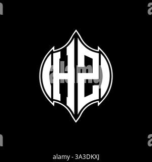 HZ einzigartiges modernes flaches abstraktes geometrisches Initialen Vektor-Letter-Logo-Design. HZ-Monogramm-Logo. Stock Vektor