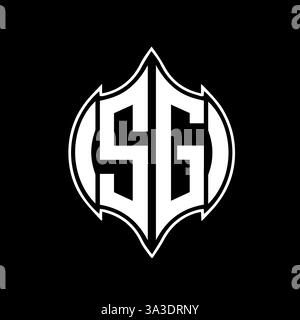 SG einzigartige moderne flache abstrakte geometrische Initialen Vektor Letter Logo Design. SG-Monogramm-Logo. Stock Vektor