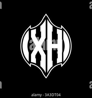 XH einzigartiges modernes flaches abstraktes geometrisches Initialen Vektor-Letter-Logo-Design. XH-Monogramm-Logo. Stock Vektor