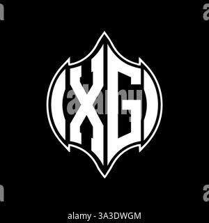 XG einzigartiges modernes flaches abstraktes geometrisches Initialen Vektor Letter Logo Design. Stock Vektor