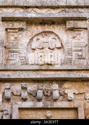 Grupo de las Monjas, detaillierte Ansicht, Chichen Itza, Yucatan State, Mexiko Stockfoto