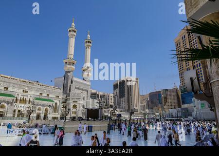 Mekka Saudi - Arabien 12 . März 2025 , muslimische Gebete mit Hadsch und Umra . Al-Haram-Moschee Stockfoto