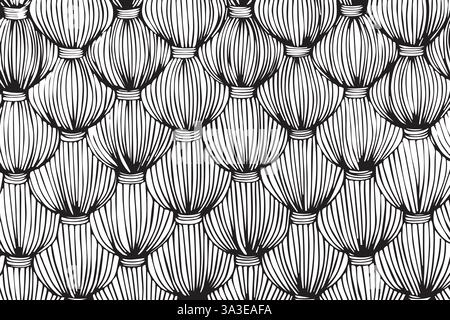 Schlanke Linienstruktur. Abstraktes Muster für parallele und sich schneidende Linien. Abstrakter texturierter Effekt. Schwarz isoliert auf weißem Hintergrund. Vektorabbildung Stock Vektor