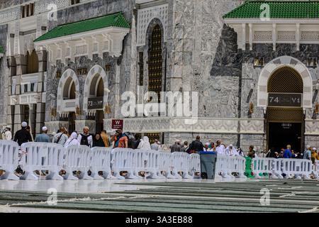 Mekka Saudi - Arabien 12 . März 2025 , muslimische Gebete mit Hadsch und Umra . Al-Haram-Moschee Stockfoto