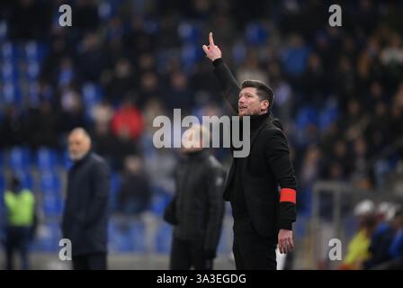 Genk, Belgien. März 2025. Gewerkschaftschef Sebastien Pocognoli reagiert auf ein Fußballspiel zwischen KRC Genk und Union Saint-Gilloise am Samstag, den 15. März 2025 in Genk, am 30. Tag der Saison 2024-2025 der ersten Liga der „Jupiler Pro League“ der belgischen Meisterschaft. BELGA FOTO JOHN THYS Credit: Belga News Agency/Alamy Live News Stockfoto