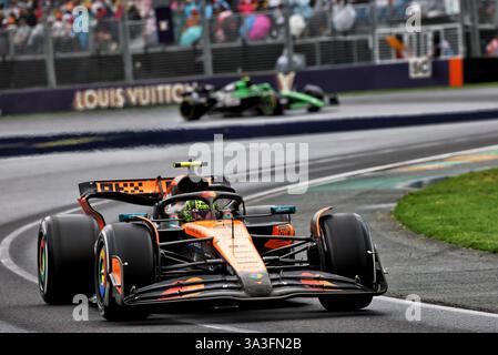 Melbourne, Australien. März 2025. Lando Norris (GBR) McLaren MCL39. 16.03.2025. Formel-1-Weltmeisterschaft, Rd 1, Grand Prix Von Australien, Albert Park, Melbourne, Australien, Wettkampftag. Das Foto sollte lauten: XPB/Alamy Live News. Stockfoto