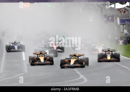 Albert Park, Australien, 16. März 2025. Das Rennen startet während des Formel 1 Louis Vuitton Australian Grand Prix 2025 auf dem Melbourne Grand Prix Circuit am 16. März 2025 in Albert Park, Australien. Quelle: Dave Hewison/Speed Media/Alamy Live News Stockfoto