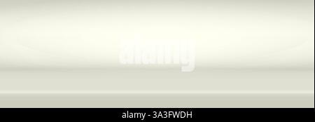 Weißer grauer Hintergrund. Minimales 3D-Regal. Zimmer im 3 Für Hintergrund, Hintergrund, Hintergrund. Leerzeichen für Text. Vektorabbildung. Stock Vektor
