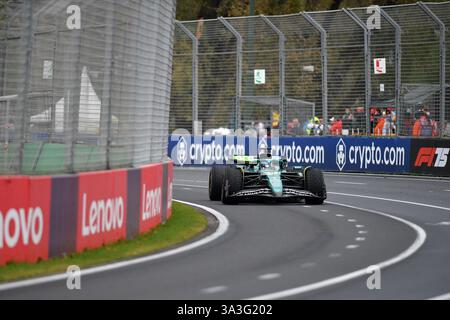 MELBOURNE, AUSTRALIEN 16. März 2025. Im Bild: Aston Martin Formel-1-Fahrer Lance Walk (CAN) 18 beim Formel-1-Louis Vuitton Grand Prix 2025 Karl Phillipson / Alamy Live News Stockfoto