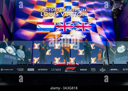 Melbourne, Australien. März 2025. PODIM DES RENNENS - Formel 1 Louis Vuitton Grand Prix 2025 von Australien; Albert Park, Melbourne, Australien, 14. Bis 16. März 2025 Credit: Alessio de Marco/Alamy Live News Stockfoto
