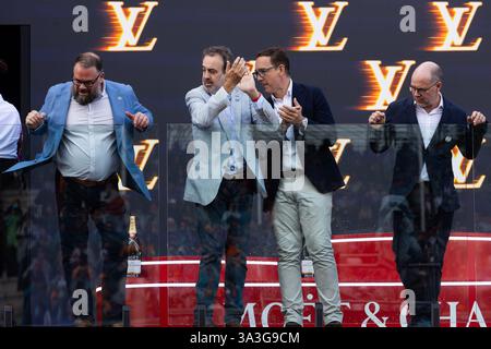VIPS Podium beim Formel-1-Louis Vuitton Australian Grand Prix 2025, 1. Runde der FIA Formel-1-Weltmeisterschaft 2025 vom 14. Bis 16. März 2025 auf dem Albert Park Grand Prix Circuit in Melbourne, Australien Stockfoto