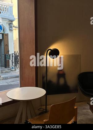Eine Dekoration eines Cafés in der Altstadt von Bangkok. Stockfoto