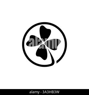 Kleeblatt-Logo-Vorlage Vektorbild. Abstraktes Kleeblatt Logo Design Schamrock Vektor Bild Stock Vektor