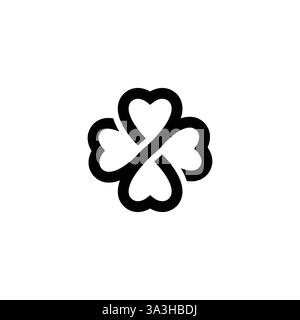 Kleeblatt-Logo-Vorlage Vektorbild. Abstraktes Kleeblatt Logo Design Schamrock Vektor Bild Stock Vektor
