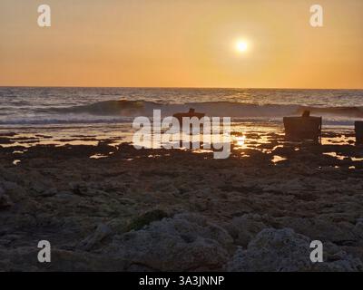 Sonnenuntergang über Chlorakas Pafos-Zypern Stockfoto