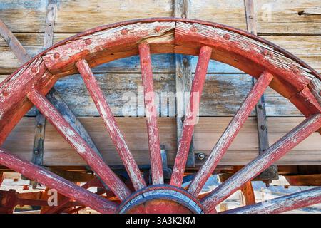 Alte Holzwagen-Details Stockfoto