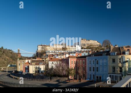 Blick auf Clifton in Bristol, Großbritannien Stockfoto