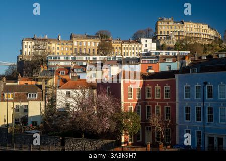 Blick auf Clifton in Bristol, Großbritannien Stockfoto