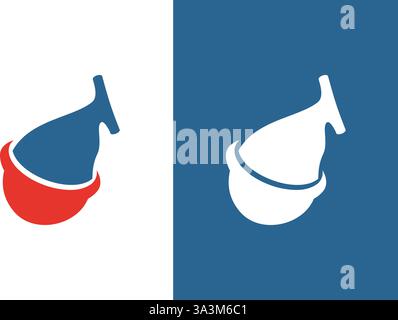 Design-Vorlage für Gallenblasenorgan-Logotypen. Premium-Logo für Gallenblase. Premium-Logo für Gallenblase. Stock Vektor